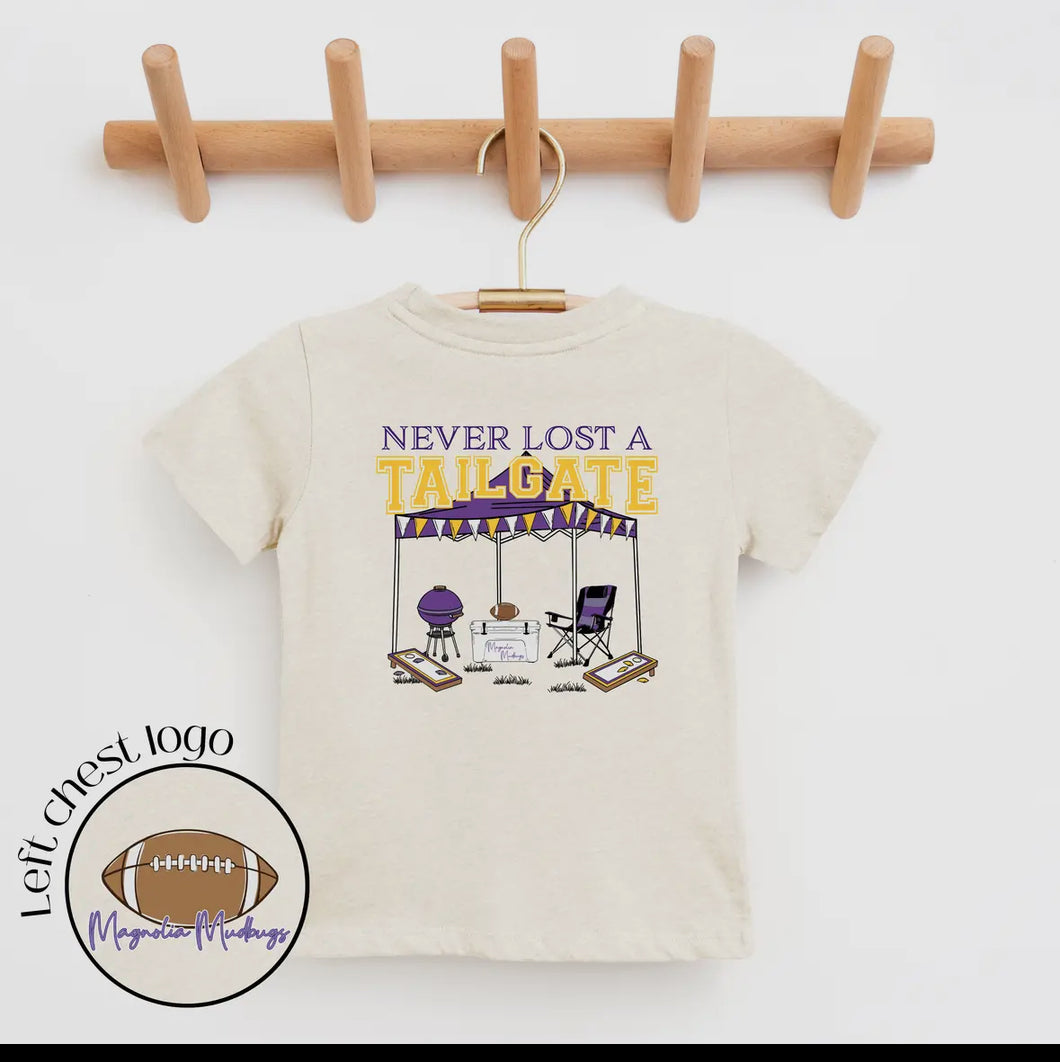 Preorder Tailgate | Purple + Gold | Football Kid’s Tee