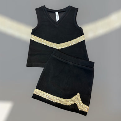 Black/Gold Cheer Uniform