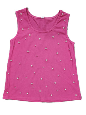 Basic Tank W/ Pearls - Fusha