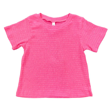 RHINESTONE DOTTED T-SHIRT - HOT PINK