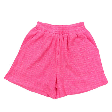 Rhinestone Dotted Shorts - Hot Pink