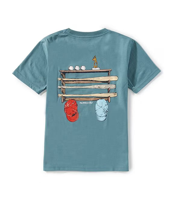 Boys Bat Rack SS Steel Blue