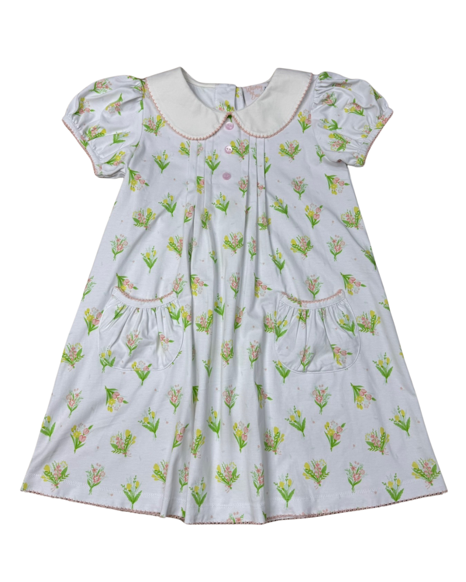 Springtime Bouquet Collared Lillian Dress