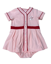 Girls Play Baseball Skirted Bubble