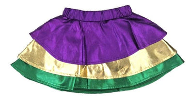 Mardi Gras Mulit Colored Tiered Mardi Gras Skorts