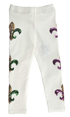 Mardi Gras Fleu De Lis Leggings