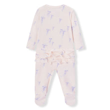 Cotton Stretch Ruffle Zipper Footed Sunset Jellyfish