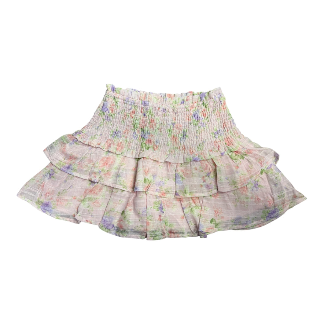 Printed Cotton Textured Mini Skirt