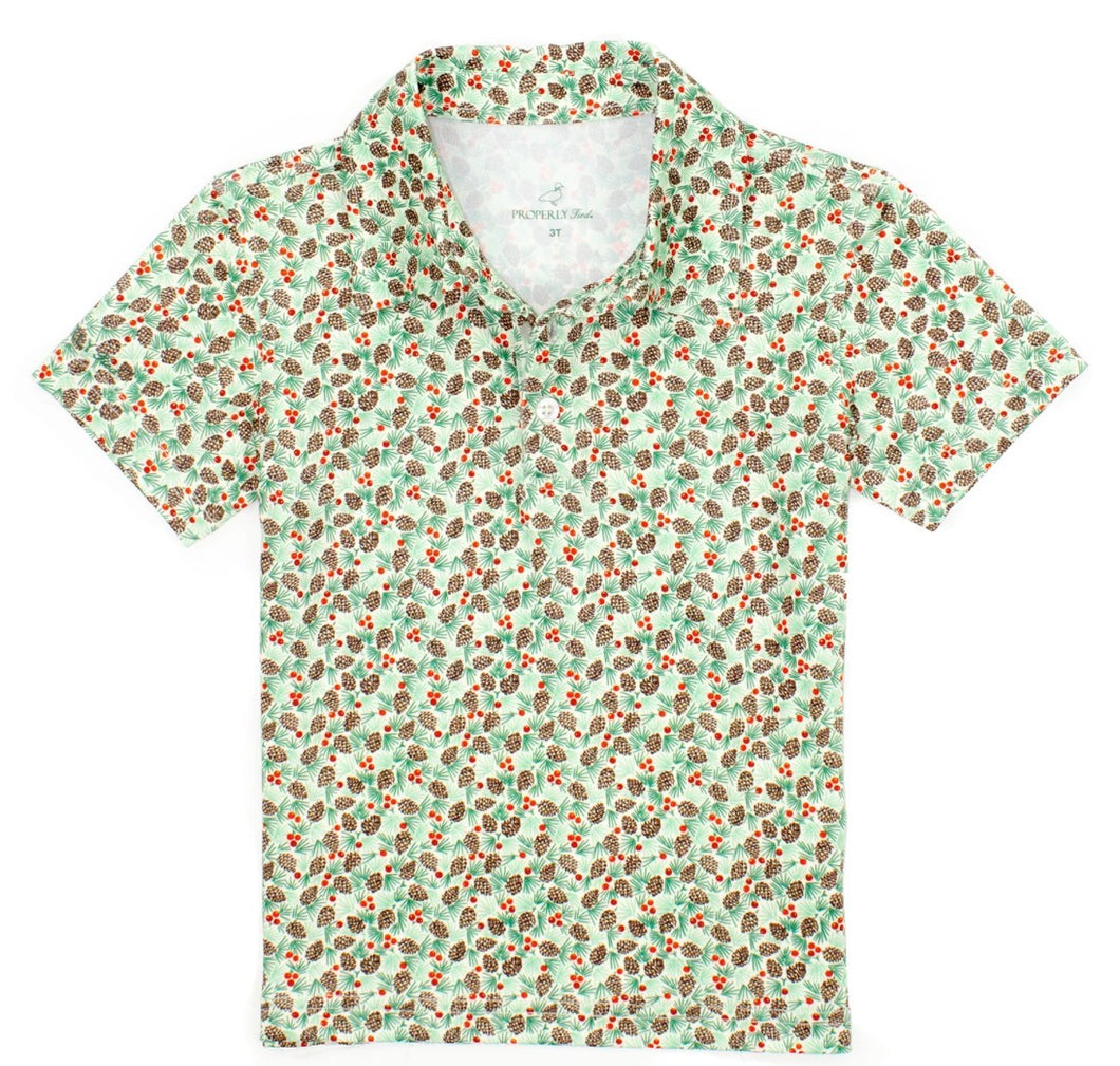 Boys Inlet Polo Winter Pine