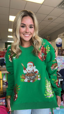 Preorder A Cajun Christmas Sequin Sweater