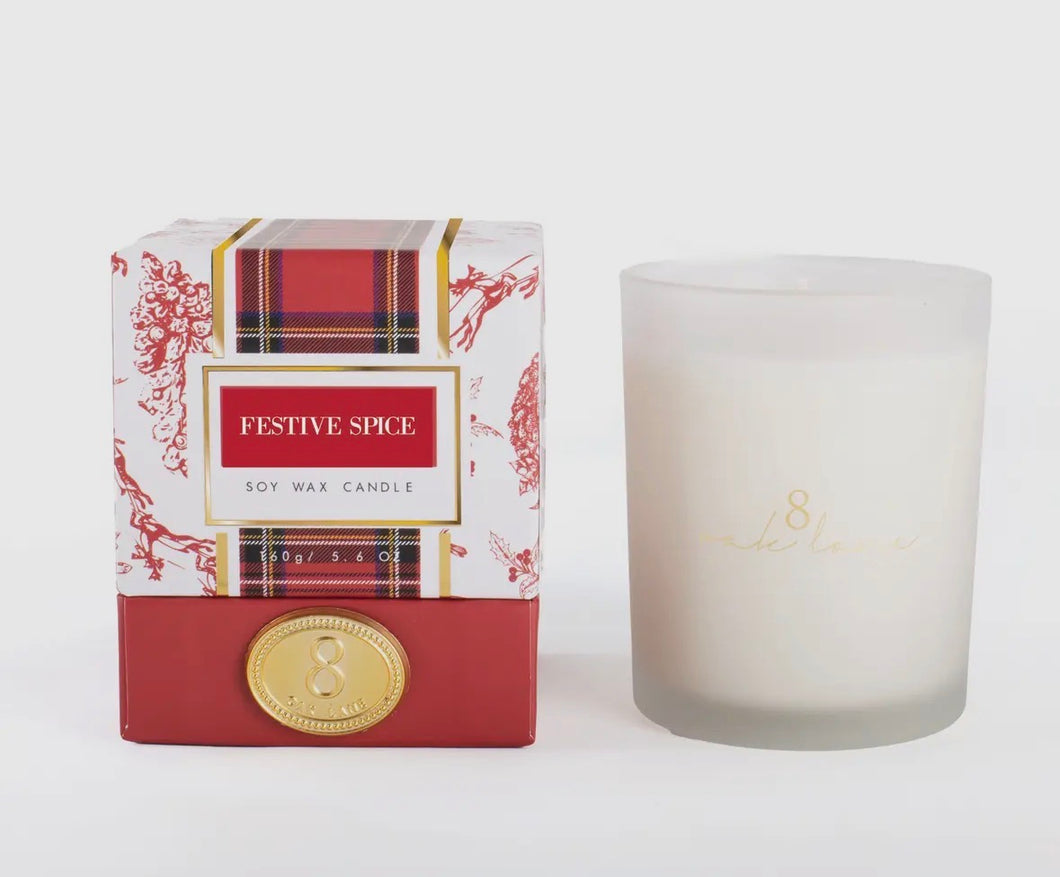 Festive Spice 5.6oz Soy Wax Candle