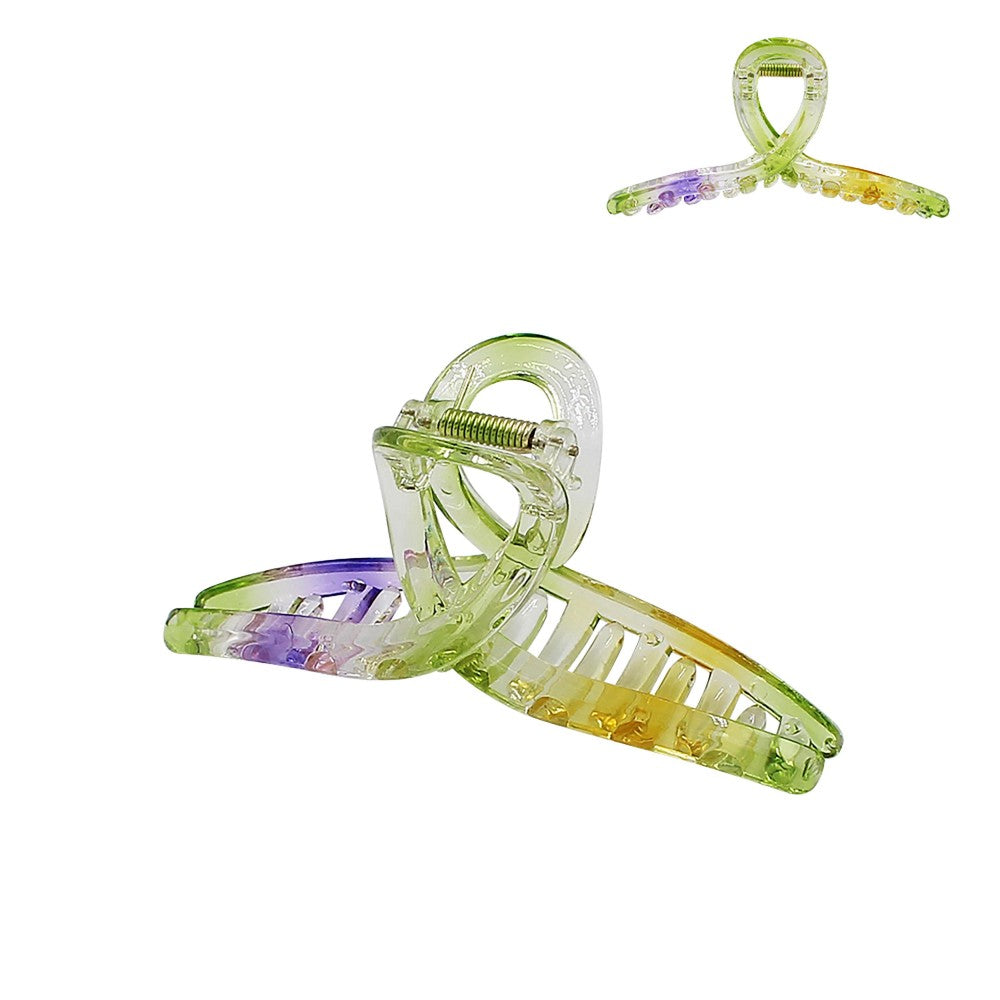 Multicolor Acetate Cross Claw Hair Clip