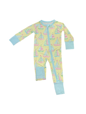 Sailboat Zipper Onesie