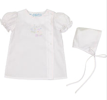 Preemie White Lovebirds Daygown Set with hat