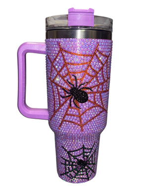 Purple Spider Rhinestone Cup