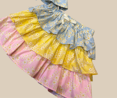 Tiered Mini Skort- Mixed Ditsy Floral