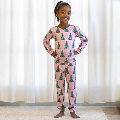Kids Noel Tree Long Sleeve Pajamas