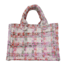 Tweed Mini Satchel Handbag With Matching Shoulder Strap
