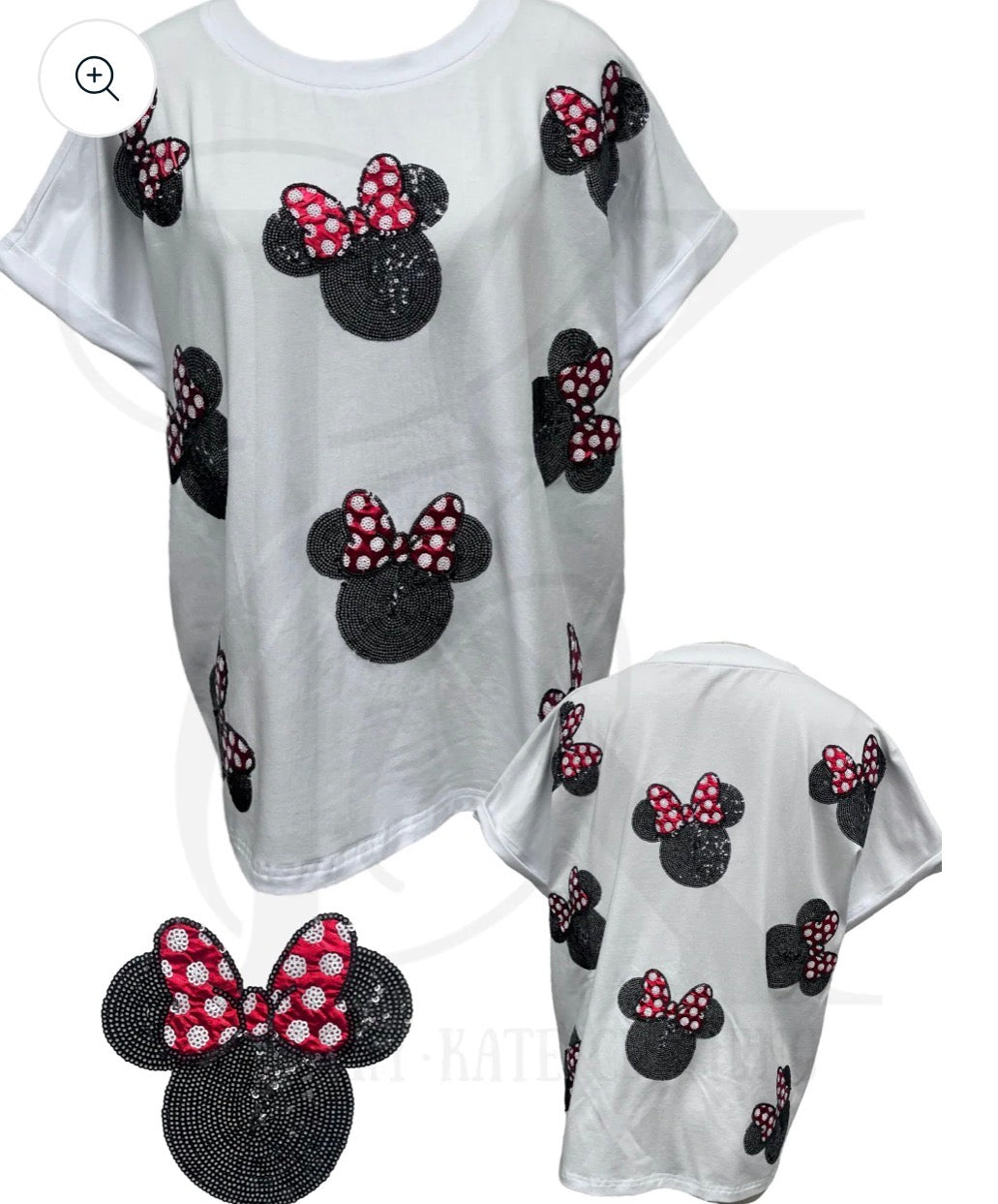 Red Bow Sequin Shirt