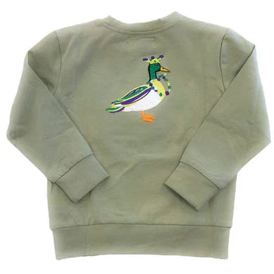 Mardi Gras Embroidery Duck Shirt