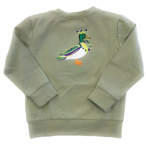 Mardi Gras Embroidery Duck Shirt