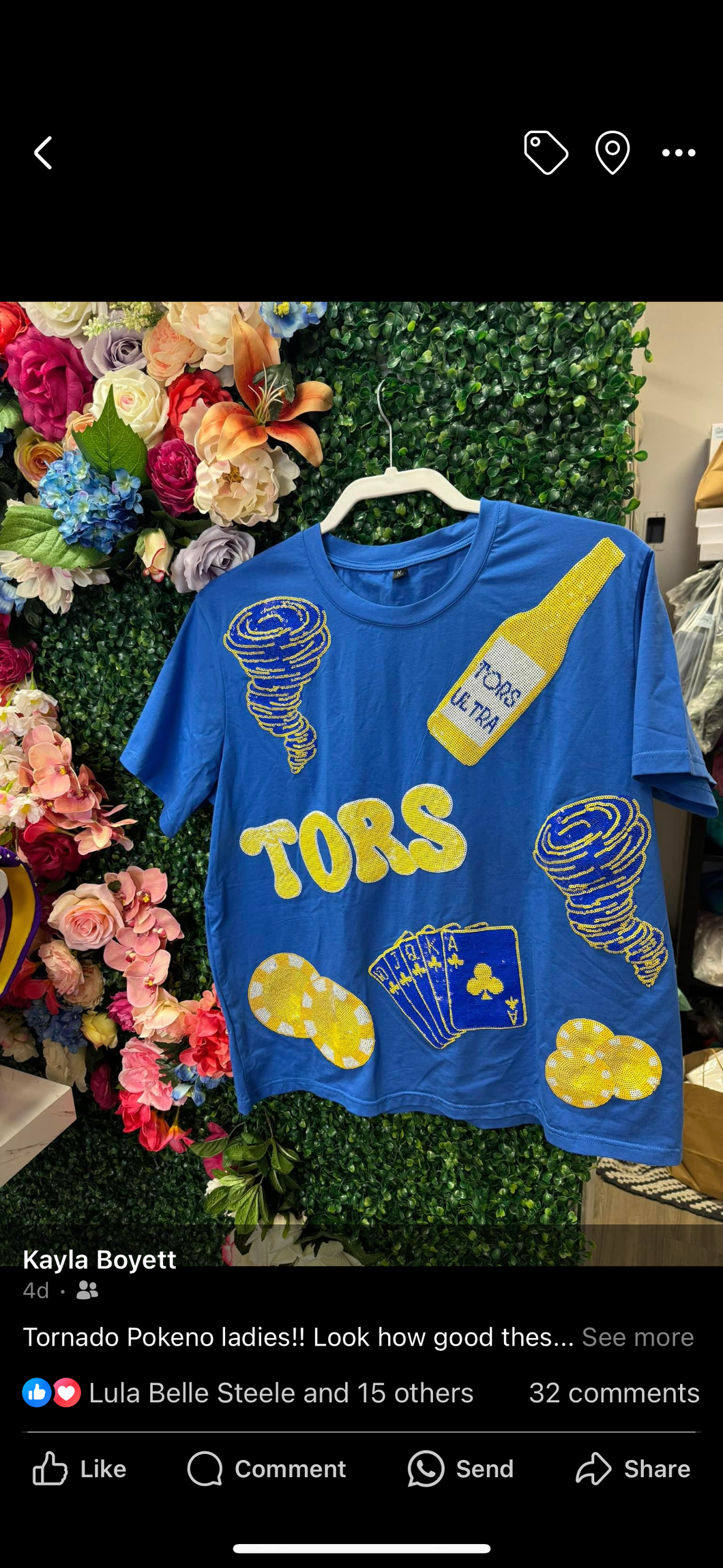 Adult Tors Sequin Card Shirt