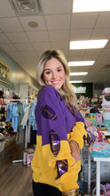 Preorder Purple and Gold Sequin Football Sweater