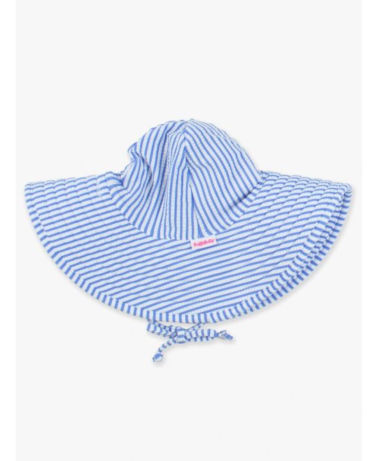 Periwinkle Blue Seersucker Swim Hat
