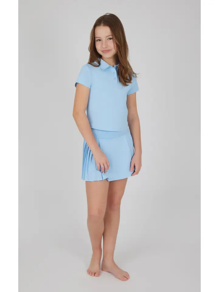 Girls Polo Top and Skort Tennis Outfit Set