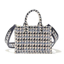 Tweed Mini Satchel Handbag With Matching Shoulder Strap