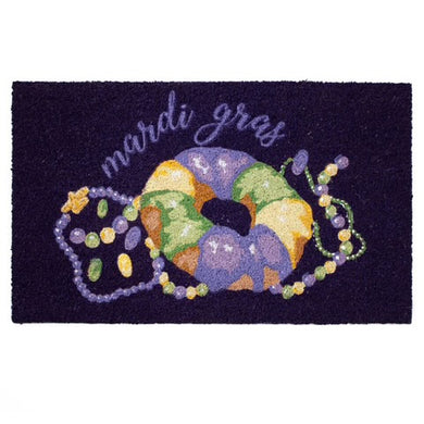 King Cake Love Coir Doormat Purple/Multi