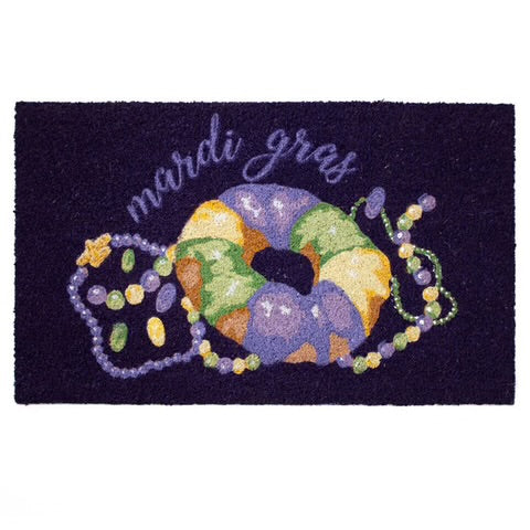 King Cake Love Coir Doormat Purple/Multi