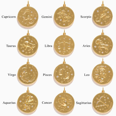 Gold platted Zodiac Sign necklace