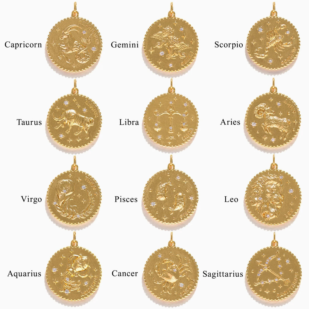 Gold platted Zodiac Sign necklace