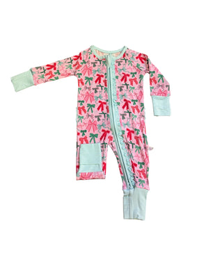 Festive Bows Ruffle Romper