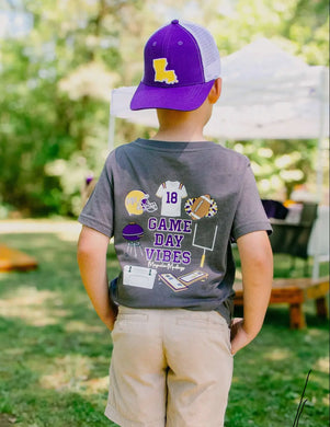 Preorder Game Day Vibes | Purple + Gold | Football Kid’s Tee