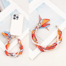 Scarf & Pearl Phone Chain