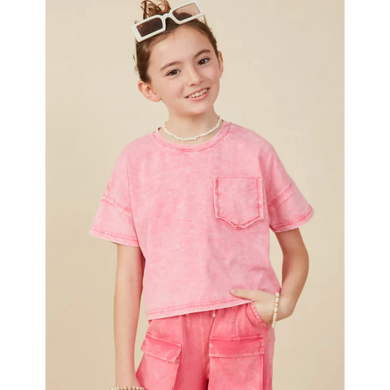Hayden Girl Pink Pocket Tee