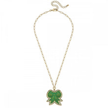 Glitter Bow Patch Pendant Paperchain Necklace