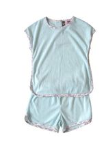 Luna Terry Short Set--Aqua