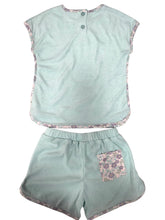Luna Terry Short Set--Aqua