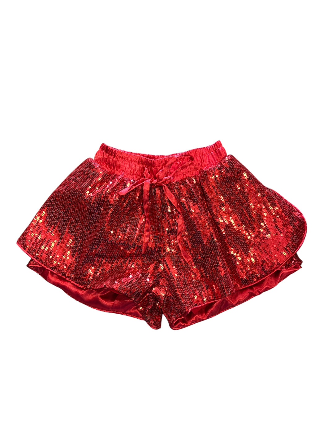 Red Sequin Butterfly Shorts