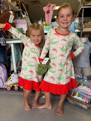 Gator/Crawfish Christmas Gown