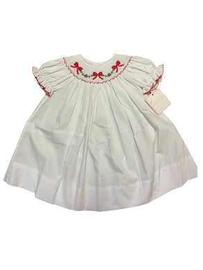 Bow Smocked Collar Dress
