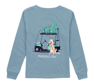 Boys Santa Caddy LS Steel Blue