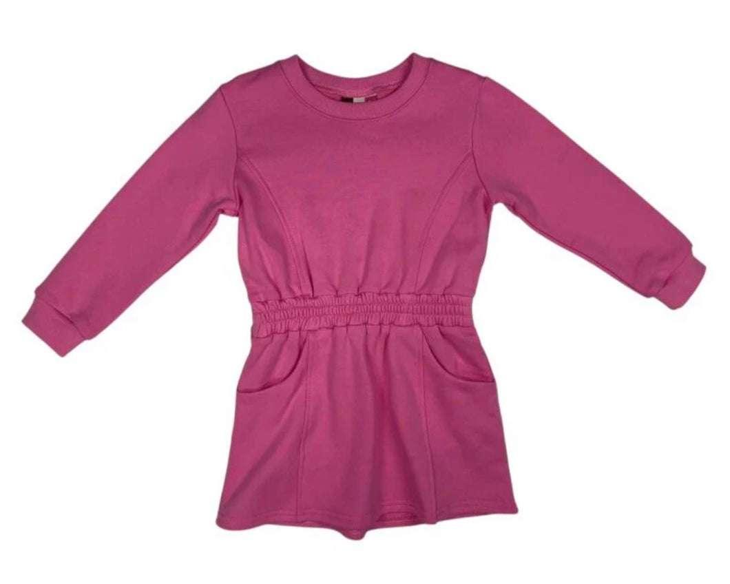 Vivi Sweatshirt Dress-Pink