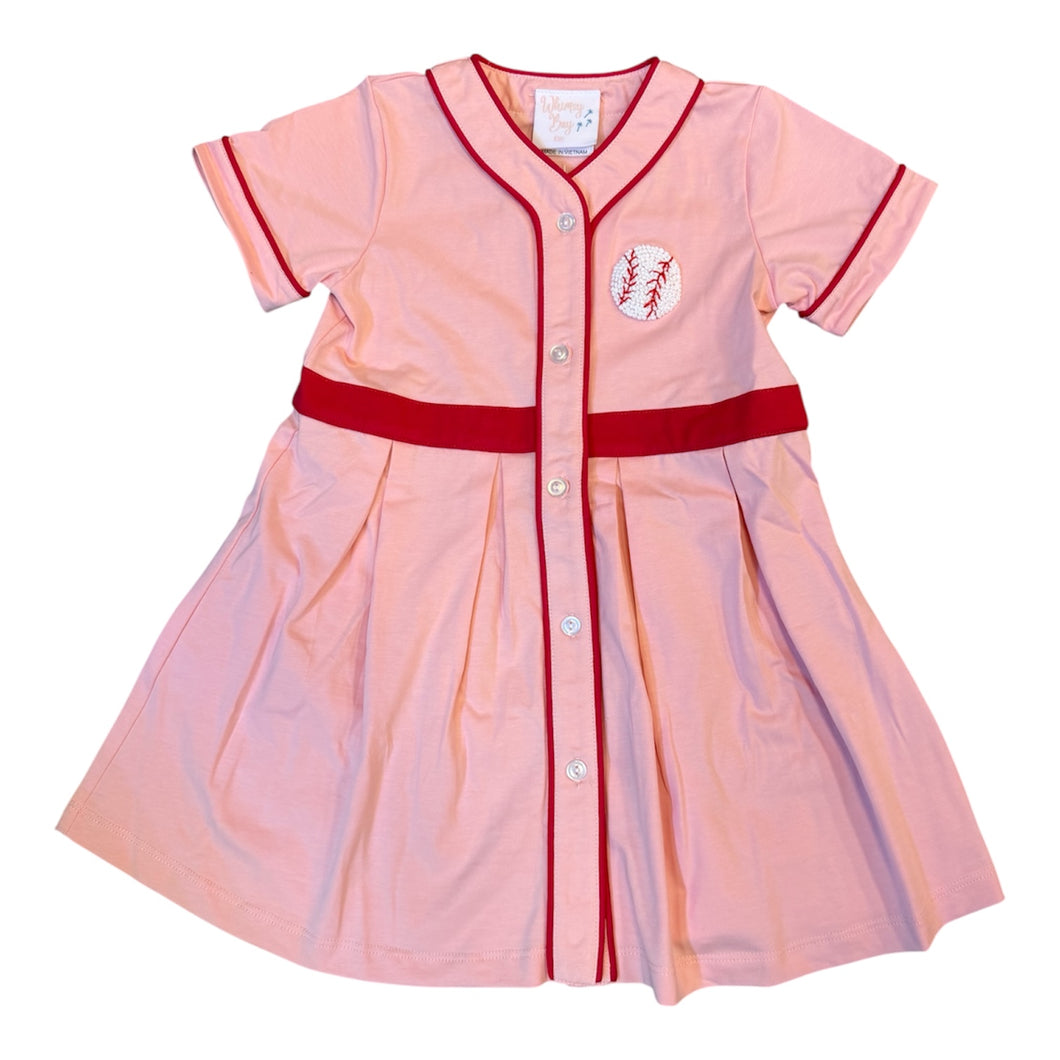 Girls Play Baseball Dress