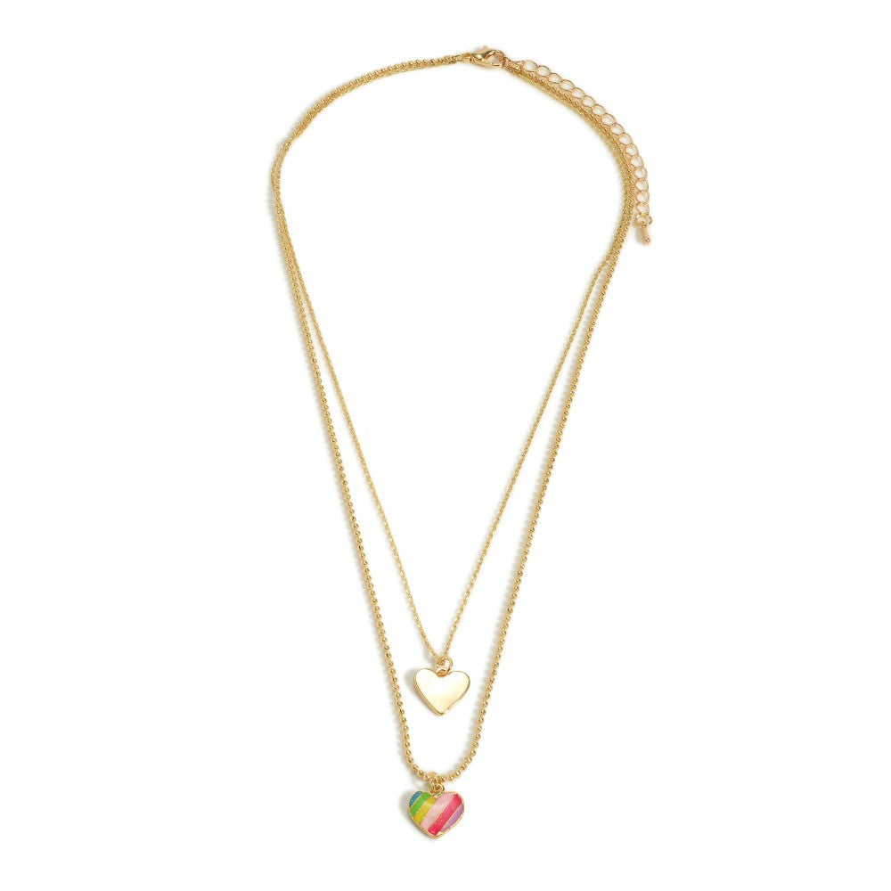 Heart Charm Layered Necklace