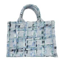 Tweed Mini Satchel Handbag With Matching Shoulder Strap
