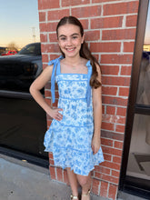 Tween Light Blue Binding Detail Maxi Dress